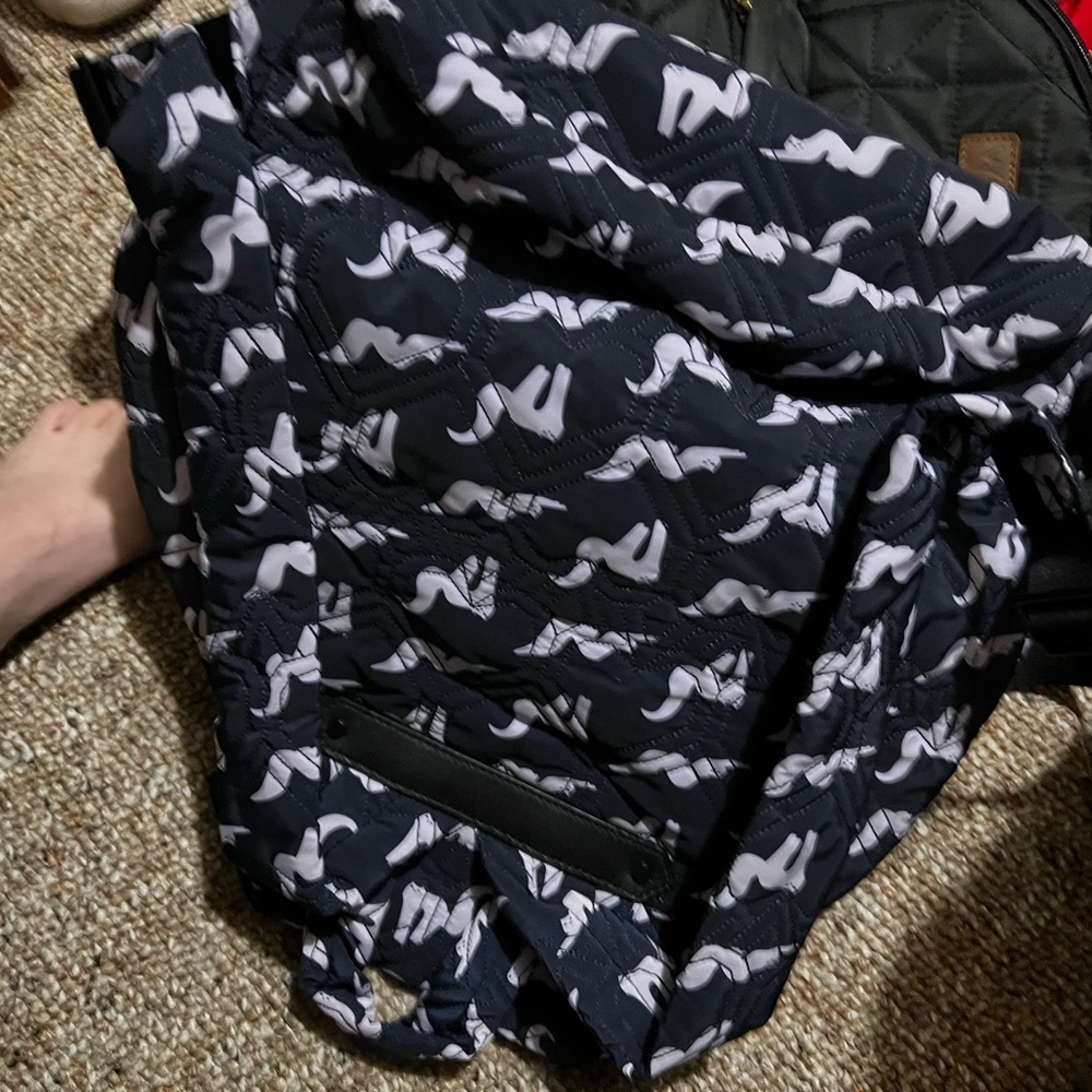 Kate Spade Navy and White Fox Pattern Backpack - Picture 3 of 3